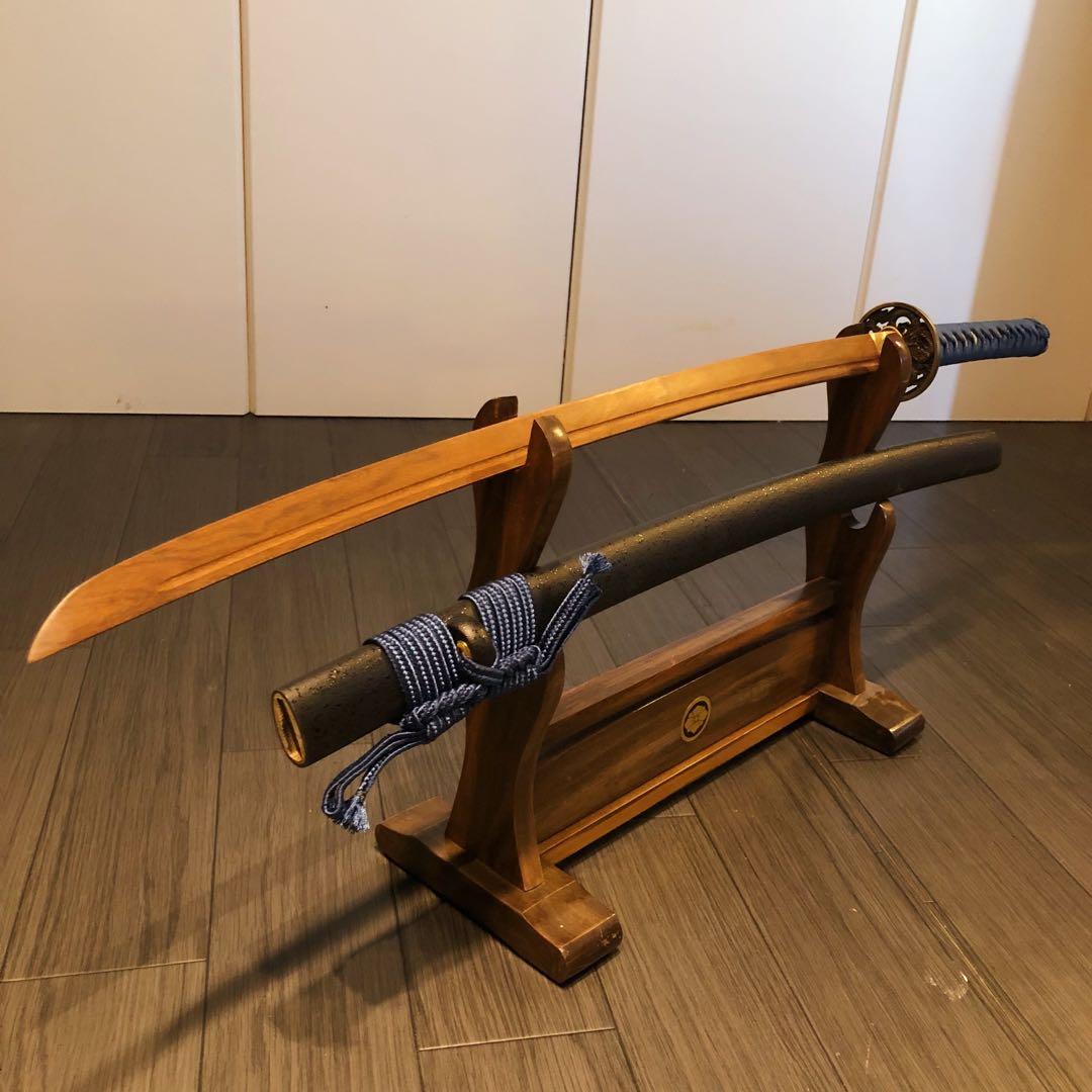 希少品　高級模造刀　ローズウッド　木刀　鞘付き木刀　拵え　高級居合刀　刀剣武具