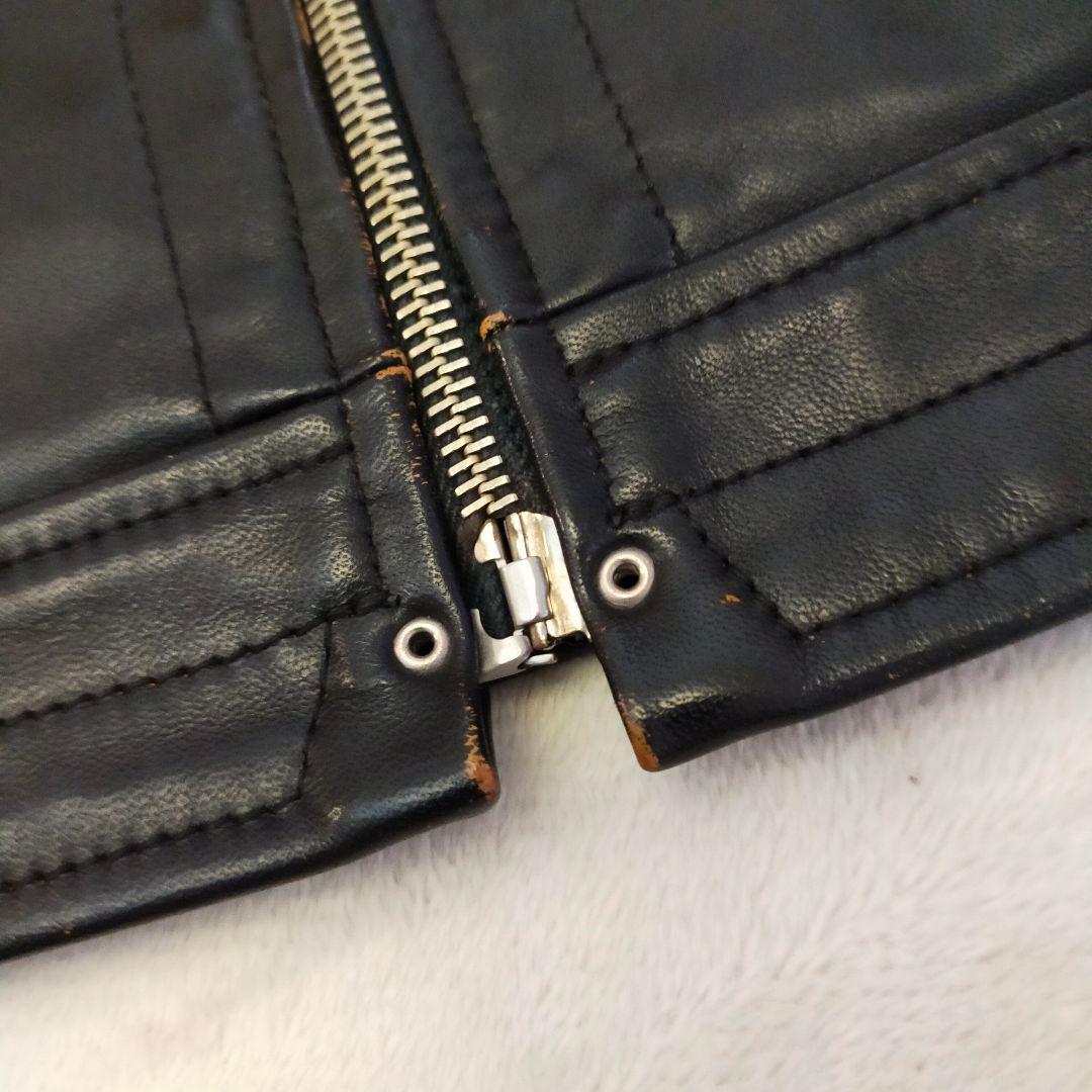 MARK AWARE　馬革　茶芯　シングルライダースジャケット　2サイズ