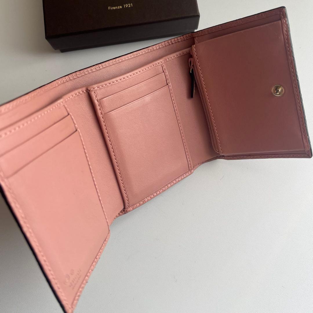 43 極上美品 GUCCI グッチ マイクロシマ 3つ折り財布