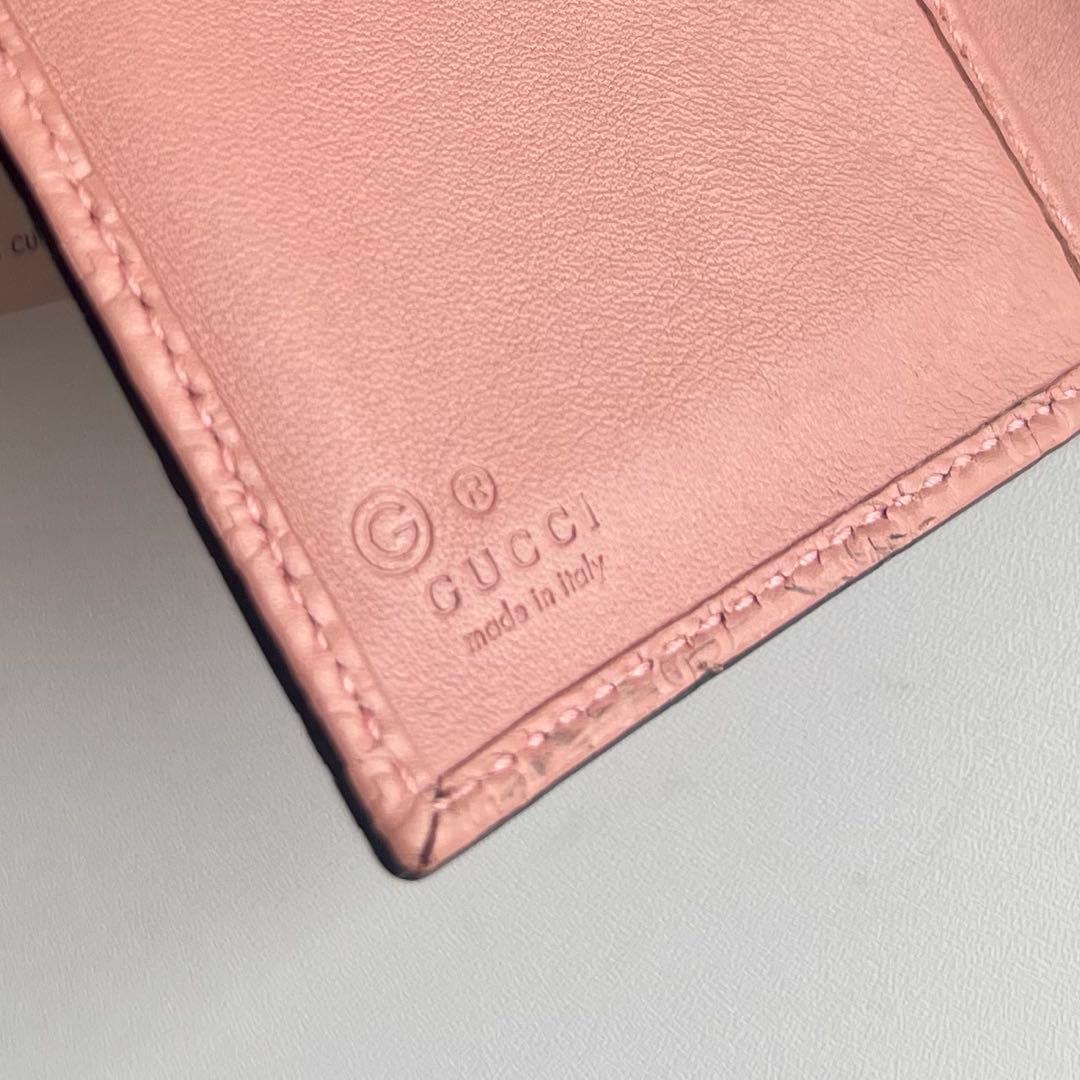 43 極上美品 GUCCI グッチ マイクロシマ 3つ折り財布