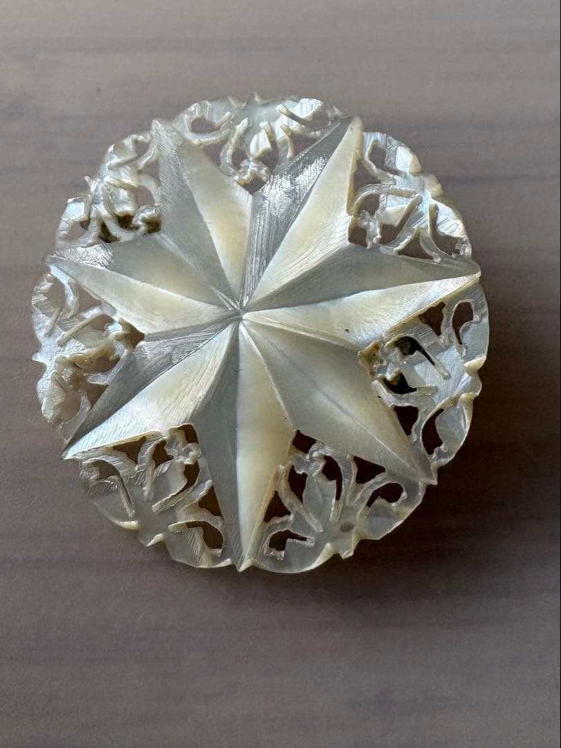 ベツレヘムパール⭐︎人気の七芒星ブローチ