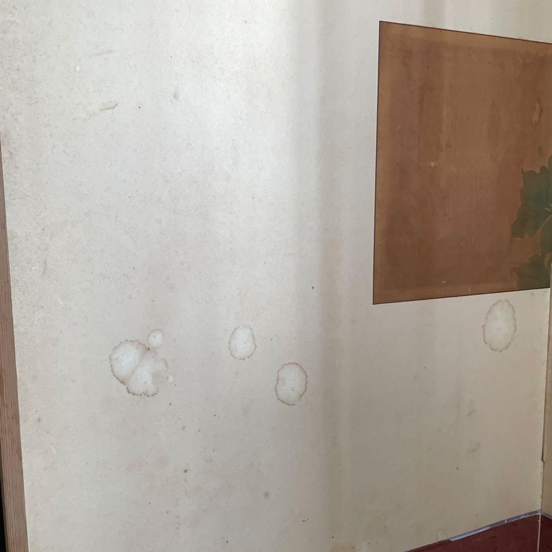 大型　屏風　アンティーク　年代物　木村武山　屛風　衝立　古美術　レトロ　骨董