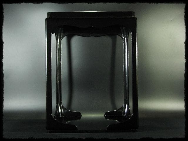 宗旦好 黒一閑 高麗卓 棚物 千家 茶道具 元紙箱 f273