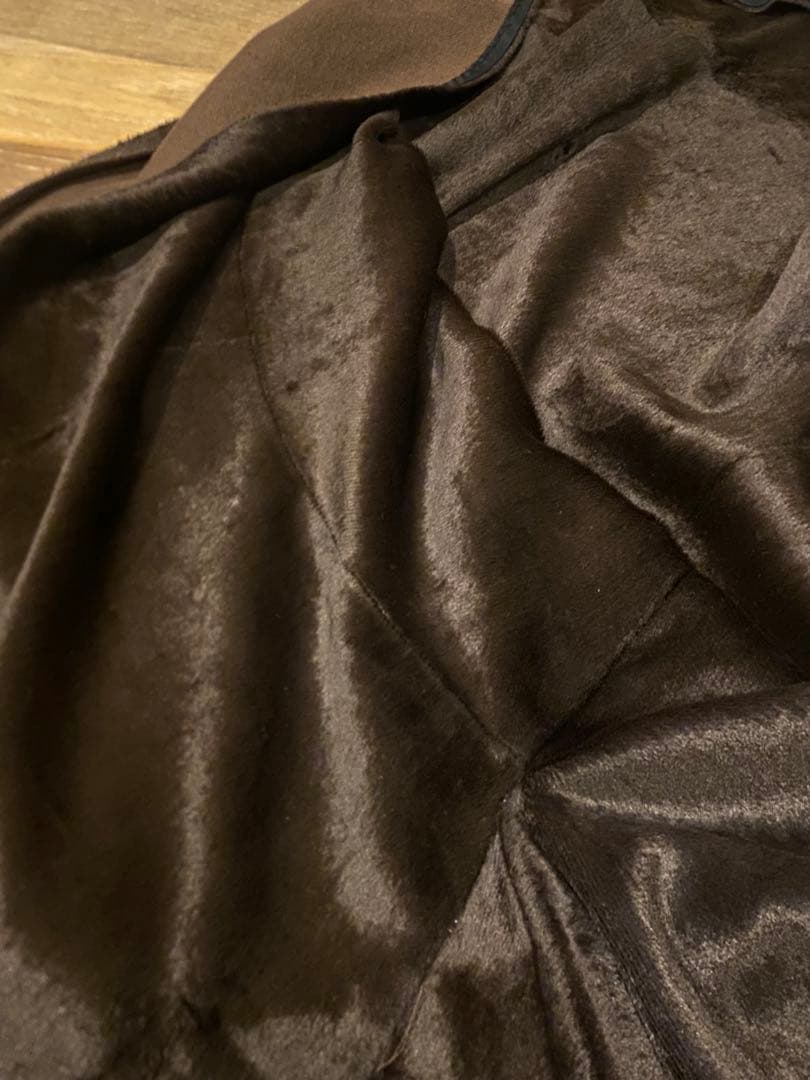 コムデギャルソン　ブラウンヴェルヴェット　フレアスカート