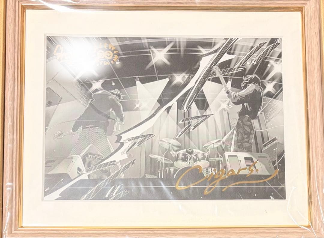 ピンクハートジャム 直筆サイン 額装高精細 デジタルカラー しっけ先生