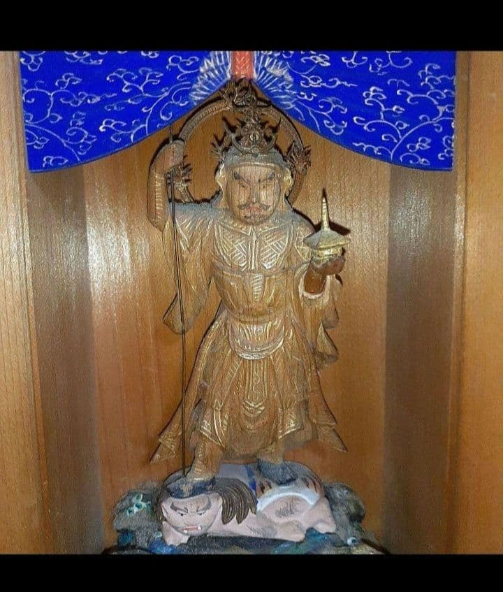 毘沙門天　仏像 　厨子