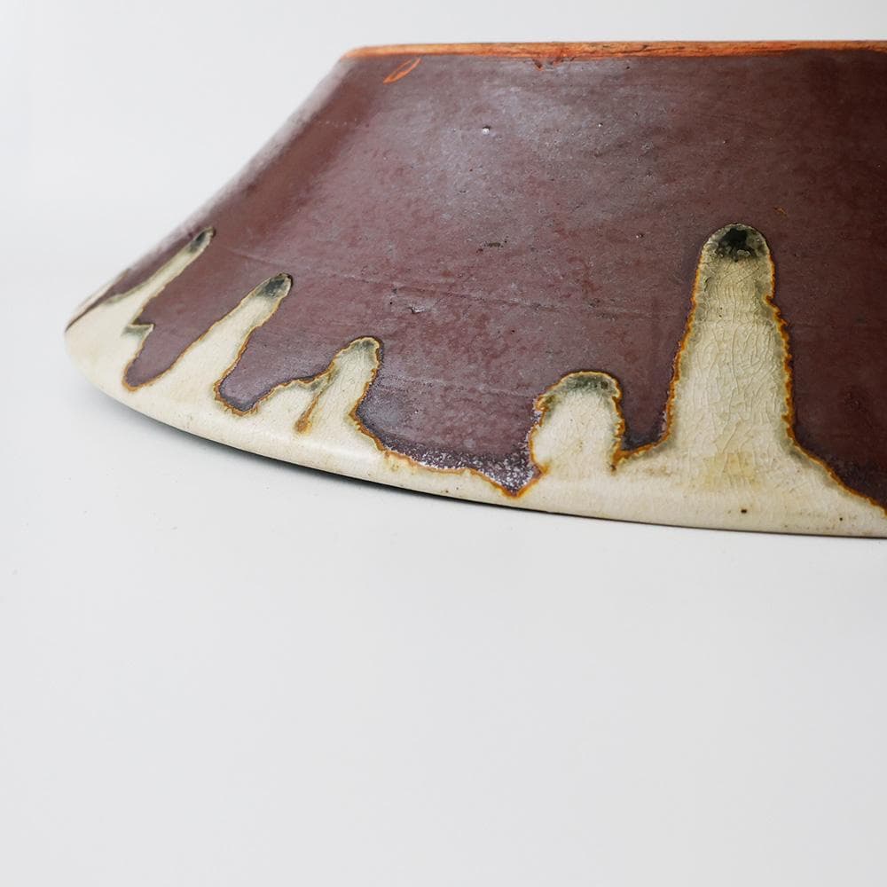 T　変形鉢　大鉢　水盆　自然釉　茶道具　茶器　陶器　唐津