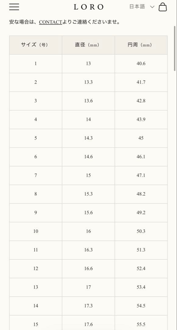 アクセサリー loro ID ring 07