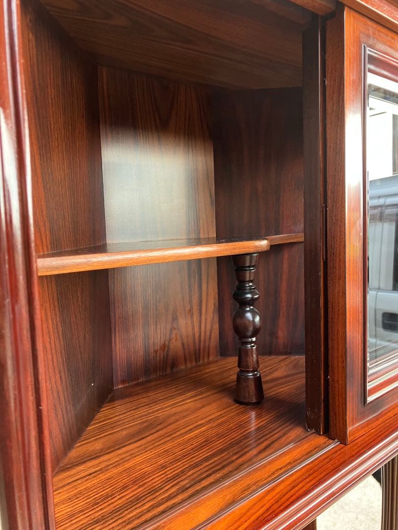 【向川様】二段型 コーナー キャビネット 収納 レトロ