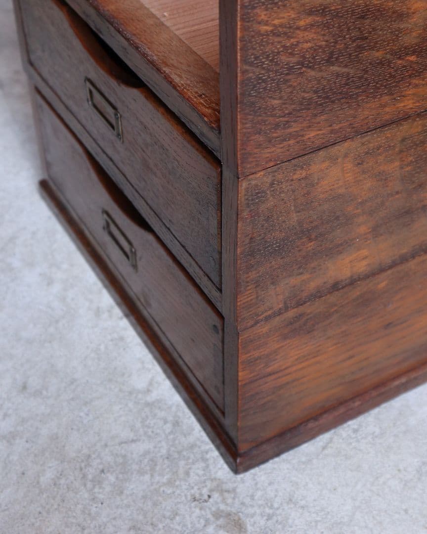 A4収納・セパレート可能な楢(ナラ)の4杯小引き出し