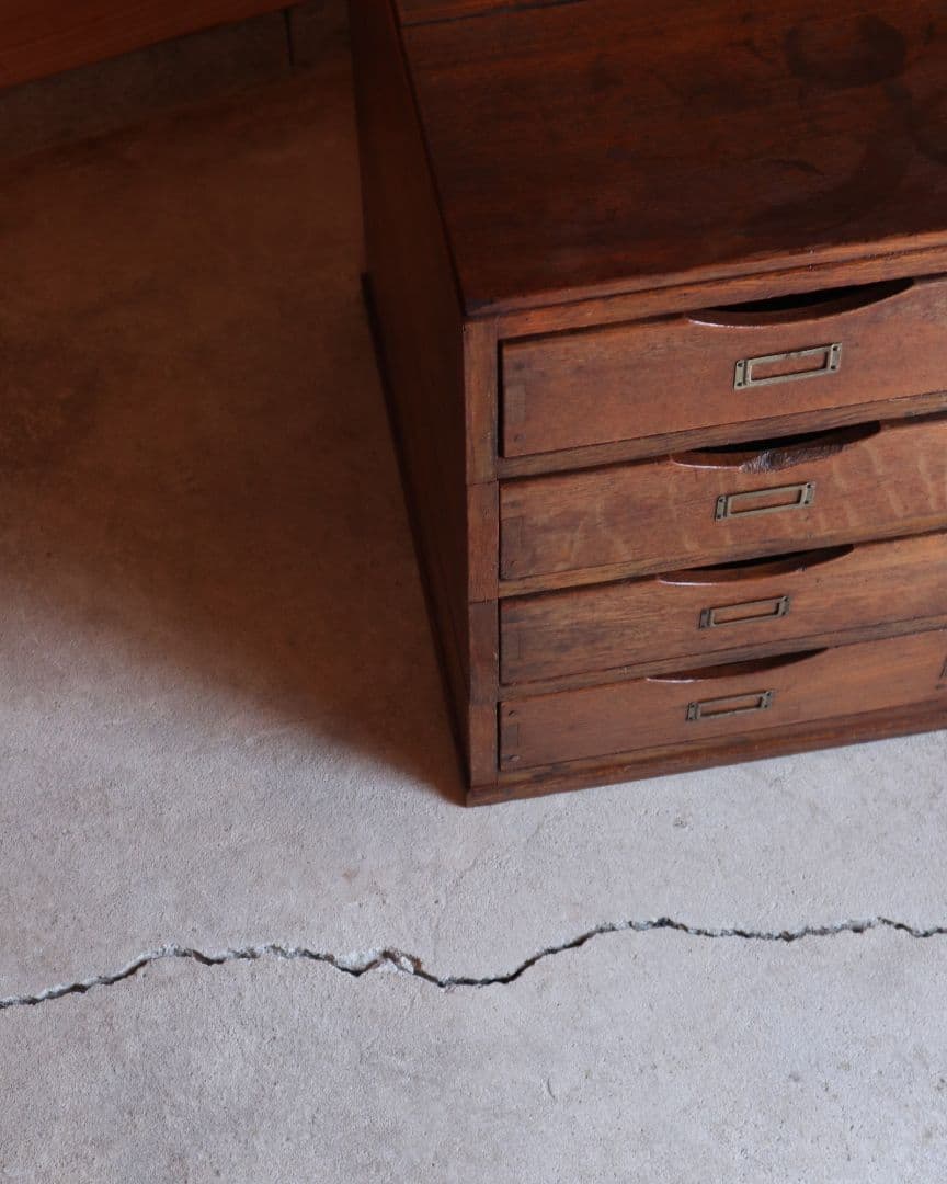 A4収納・セパレート可能な楢(ナラ)の4杯小引き出し