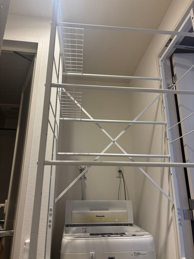 【開封済み、新品未使用】ekans ランドリーラック ホワイト