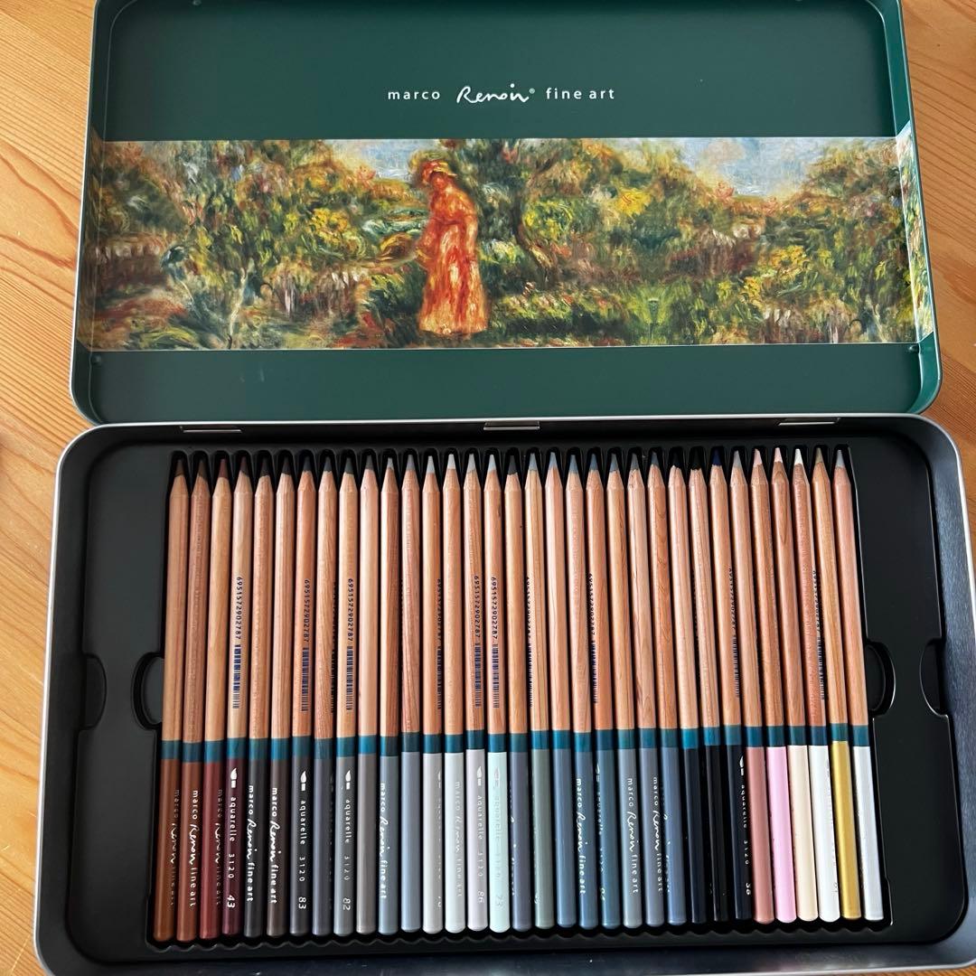 MARCO鉛筆 水彩色鉛筆 100色セット