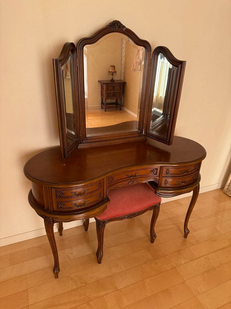 イタリア 家具 ヴェローナクラシックドレッサー&スツール 猫脚