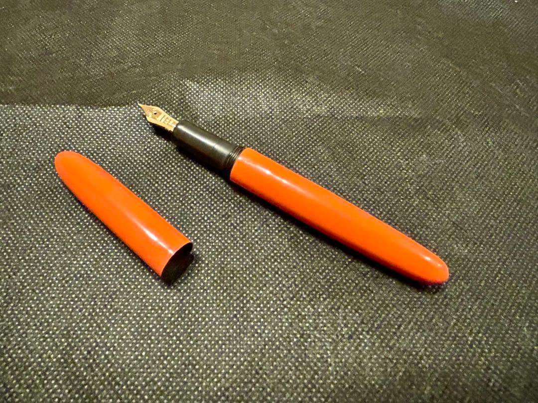 大橋堂　万年筆　漆塗り(朱色)