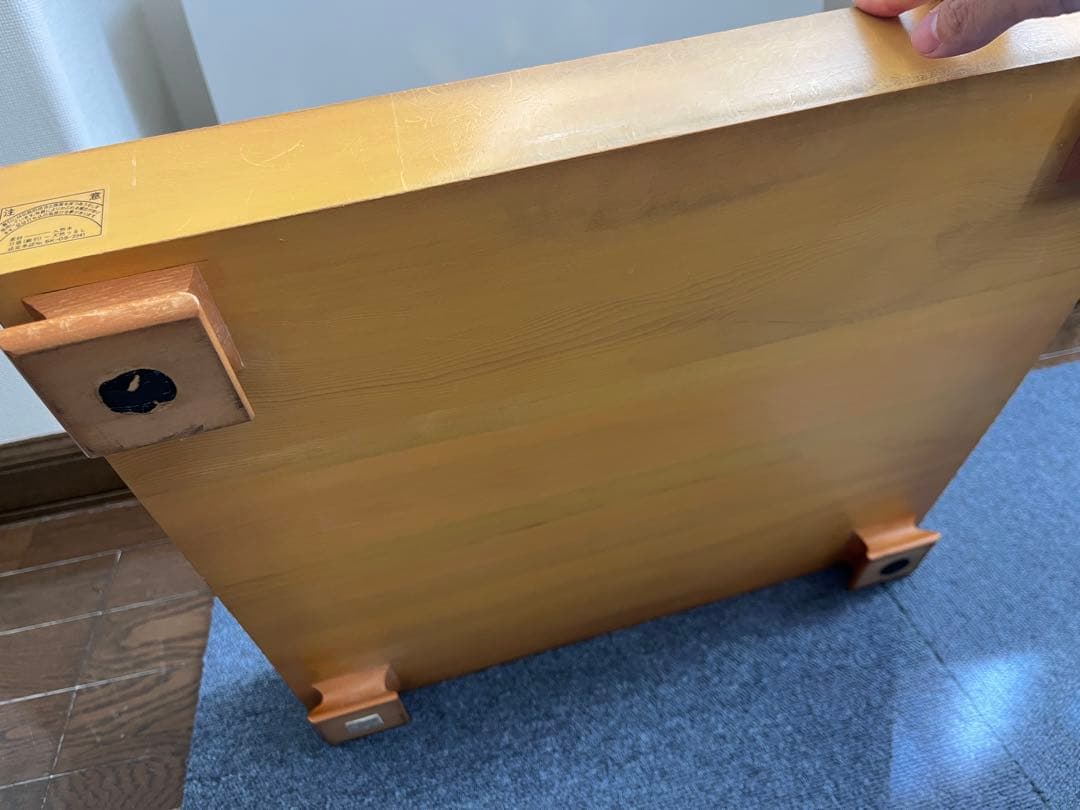 【良品】囲碁セット 碁盤 2寸 本蛤碁石 30号 168個 那智黒 178個 脚