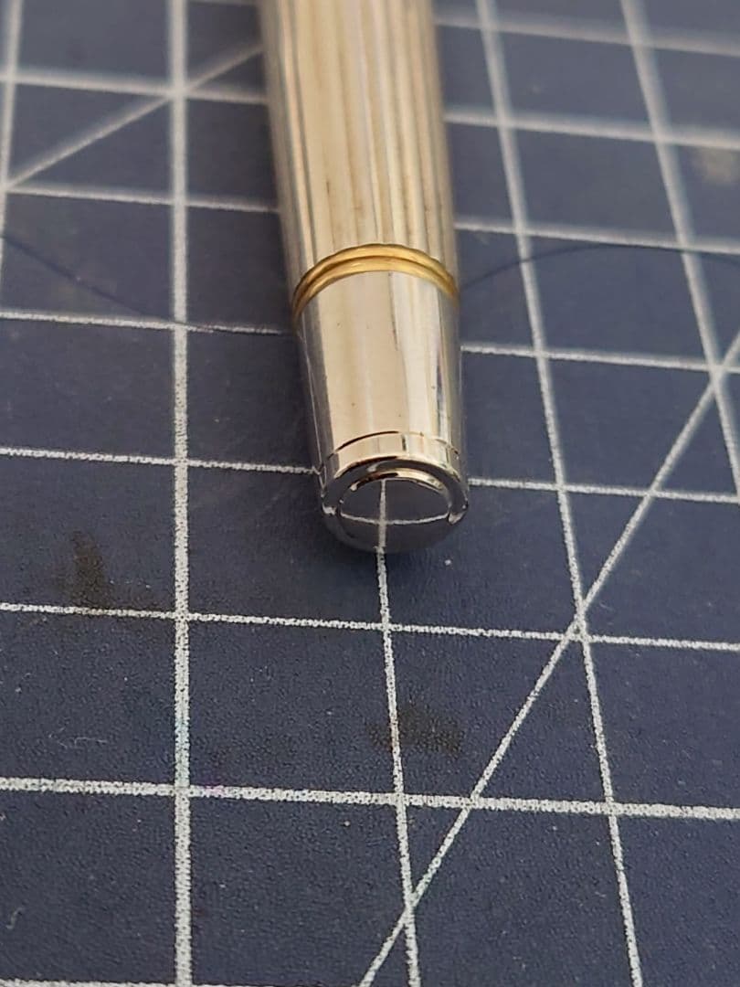 廃番 パイロット グランセスターリングシルバー ストライプ 万年筆 中字 中古