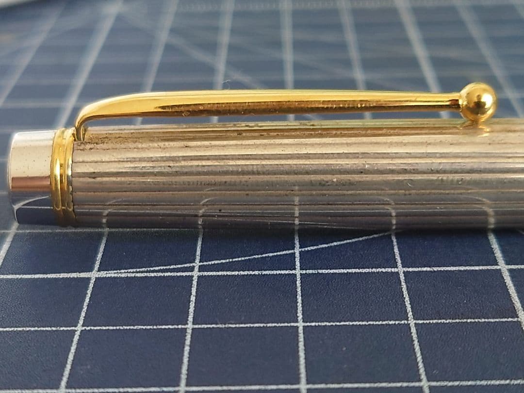 廃番 パイロット グランセスターリングシルバー ストライプ 万年筆 中字 中古