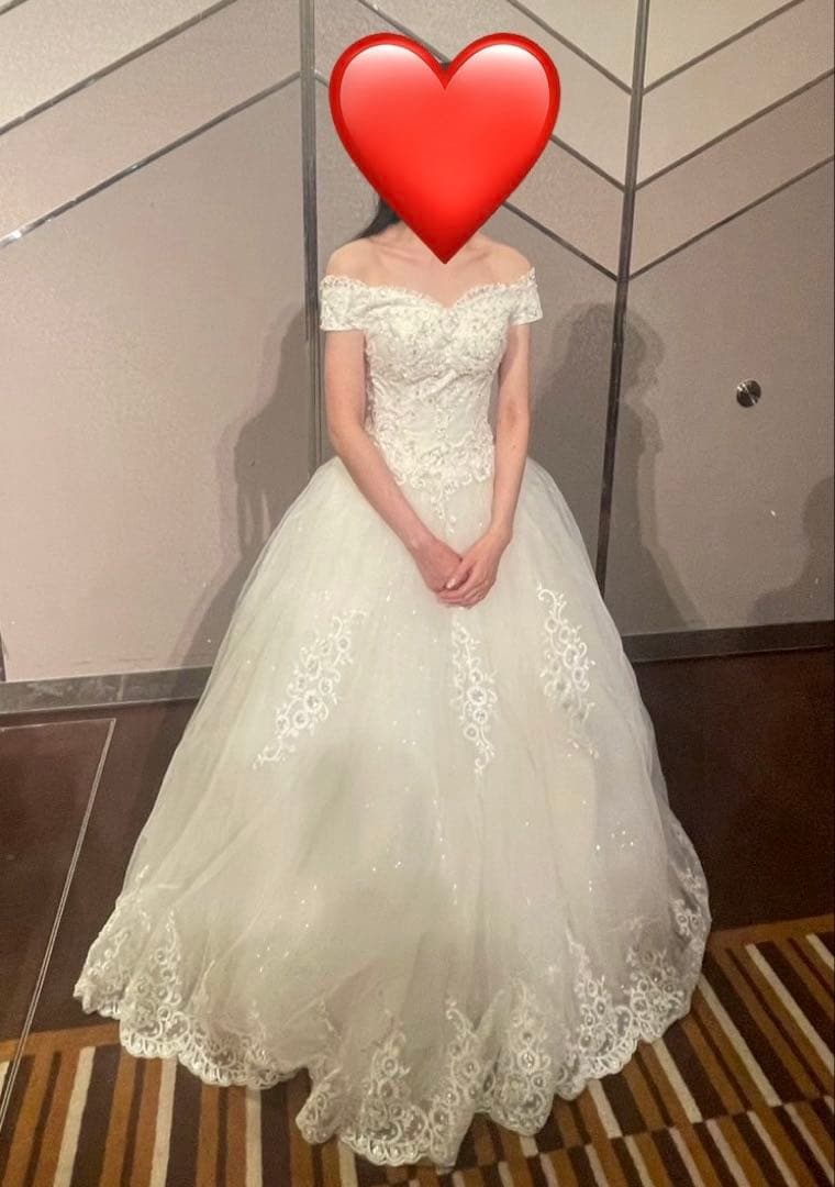 ウェディングドレス オフショルダー 5号