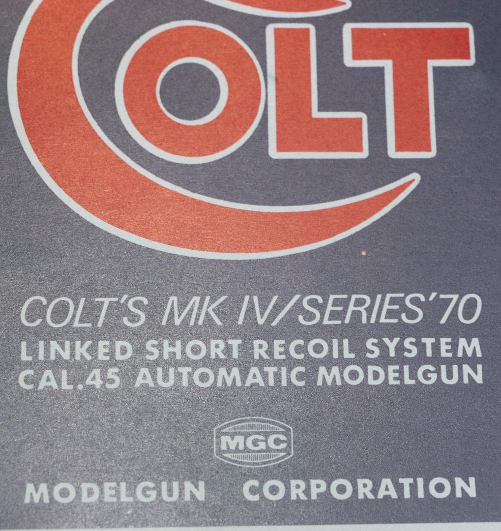 MGC　AＢＳ樹脂製モデルガン コルト GM ＭＫⅣ サテン黒 SPG合法品