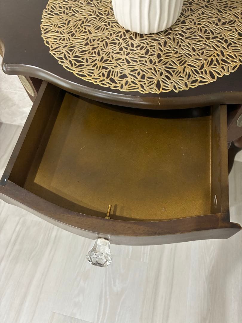 コンソールテーブル　引き出し付き　花代　アンティーク調　サイドテーブル　木製