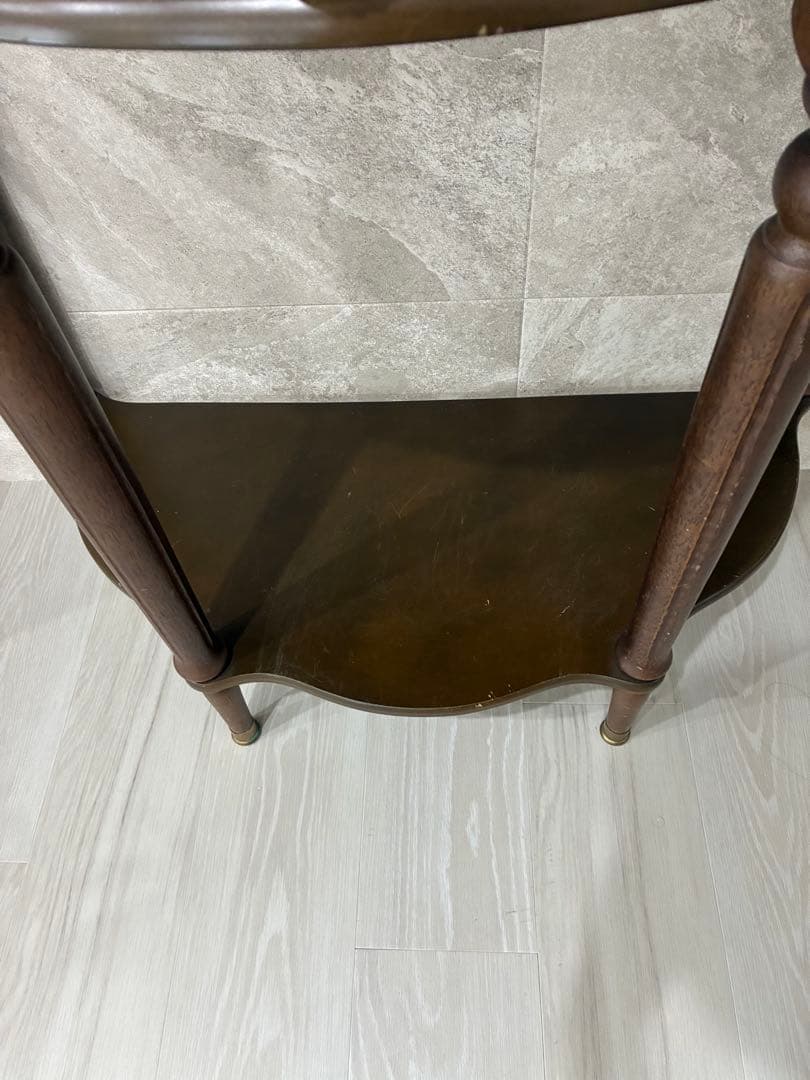 コンソールテーブル　引き出し付き　花代　アンティーク調　サイドテーブル　木製