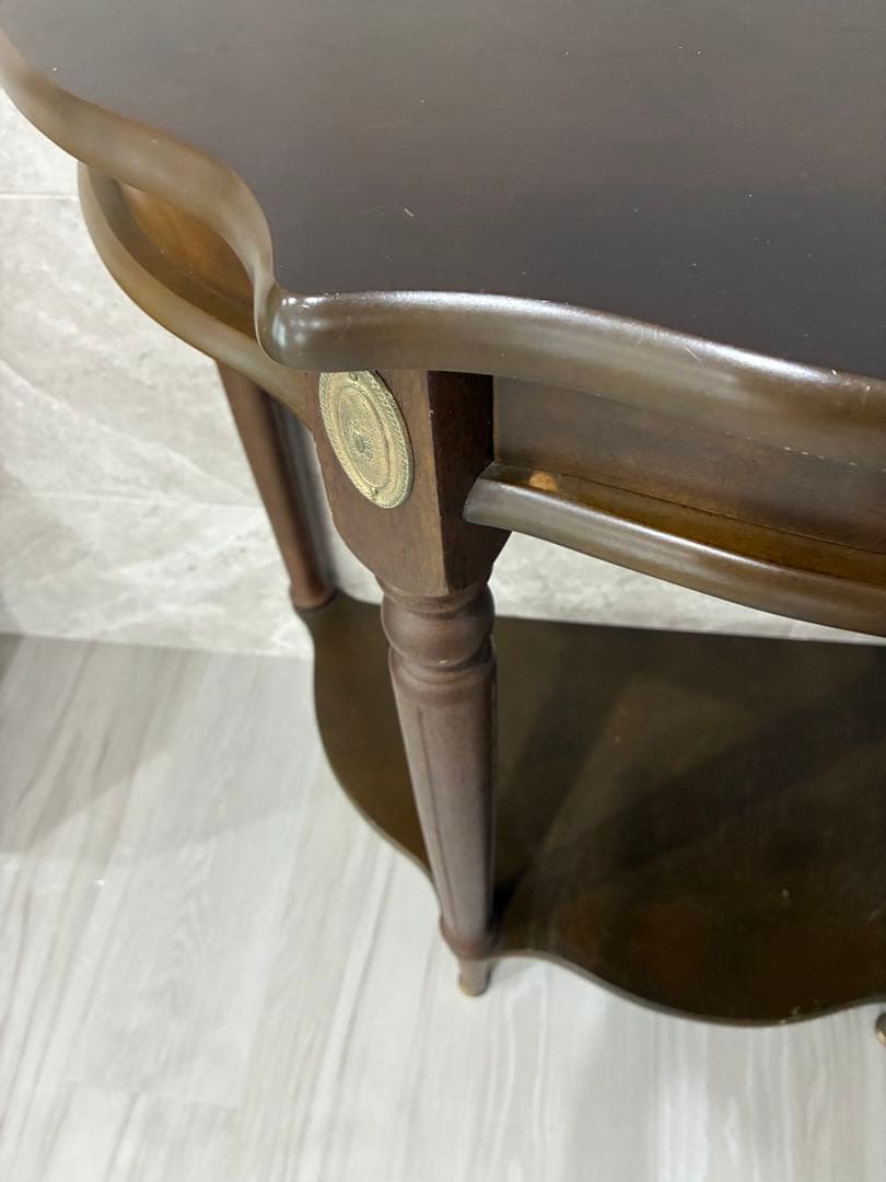 コンソールテーブル　引き出し付き　花代　アンティーク調　サイドテーブル　木製