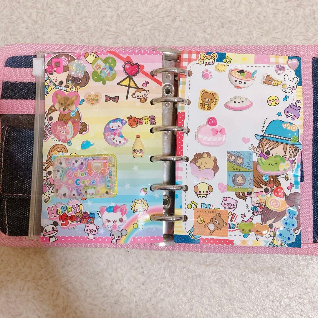 【平成レア】シール帳 平成レトロ　平成女児　　デニム チェーン　うさぎ