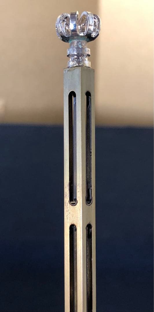 《R》菊頭四方透飾 火箸 金工師 木村清五郎 経歴書 共箱 元箱251216お5