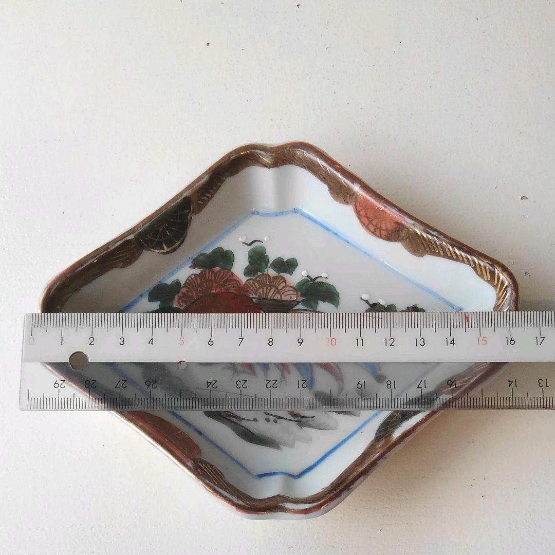 花鳥文角皿　６枚セット