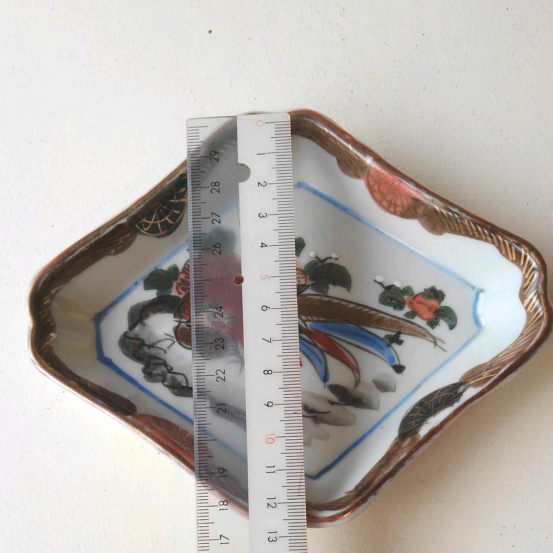 花鳥文角皿　６枚セット