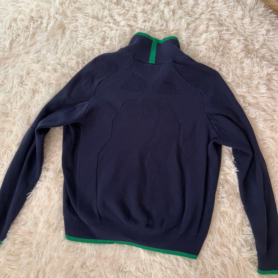 美品RLXラルフローレンニットゴルフウール クォータージップ プルオーバー M