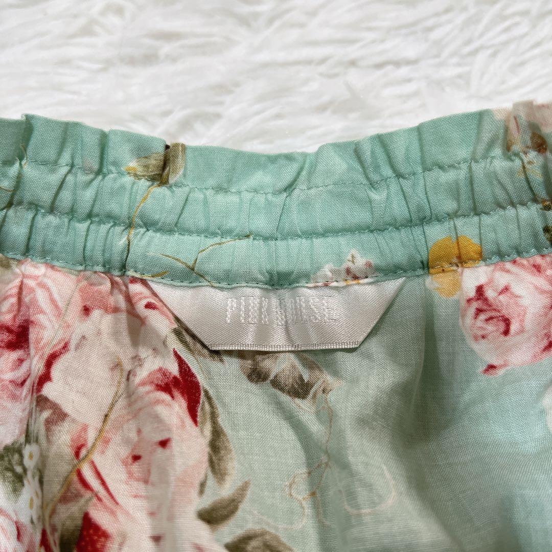 美品✨ ピンクハウス　ティアード　ミディ　スカート　ピコフリル　フラワープリント