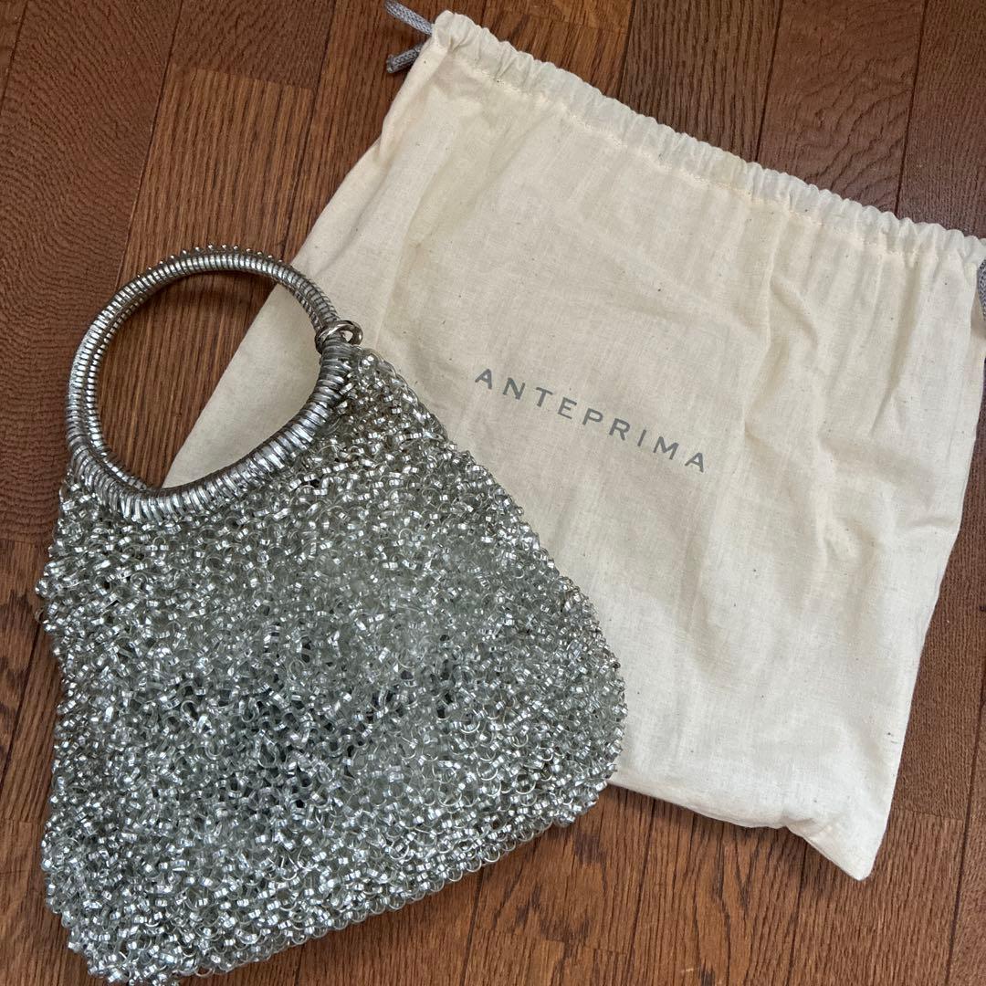 ANTEPRIMA シルバー ビーズ パーティーバッグ