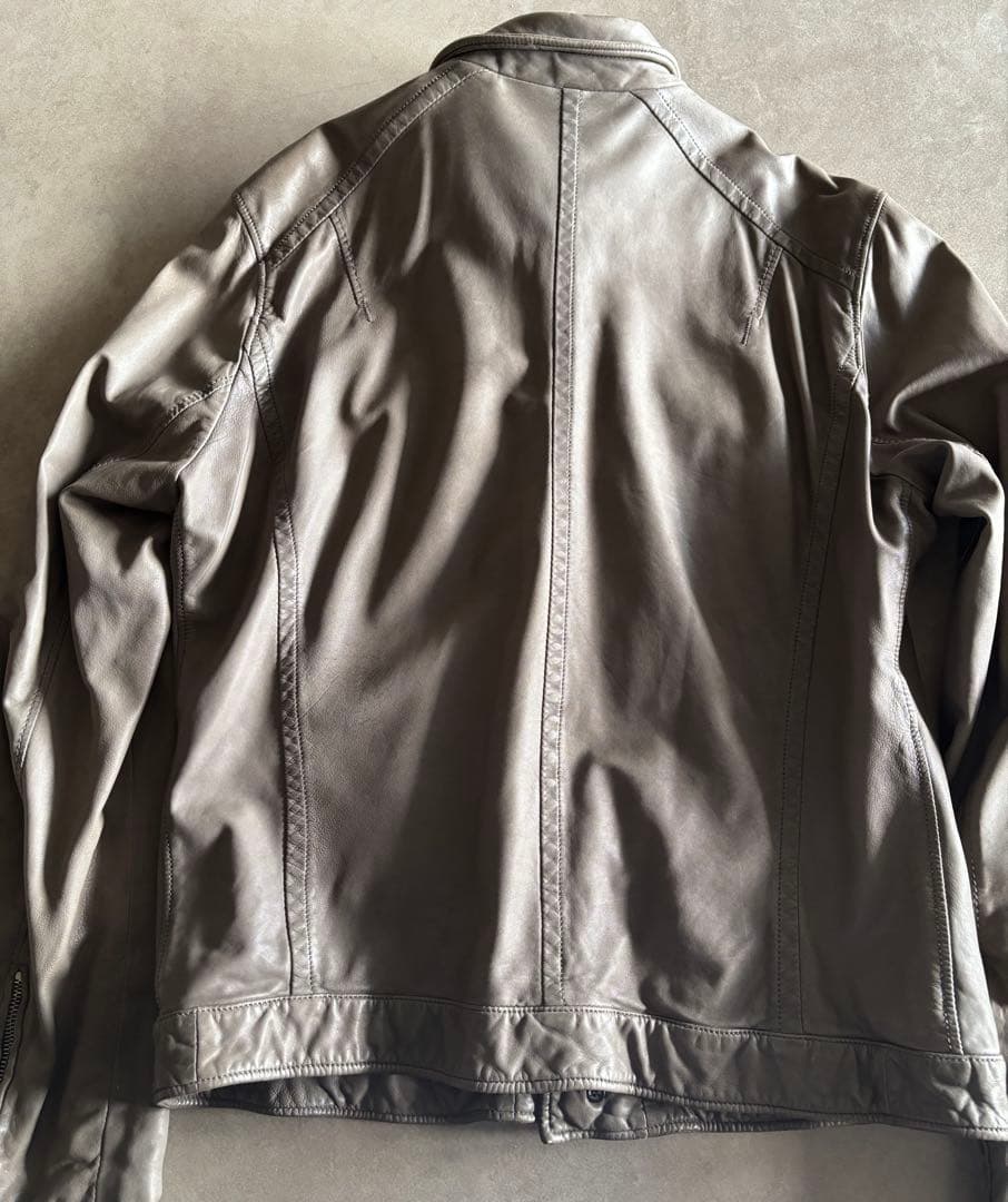 定価約35万円⭐︎ニールバレット⭐︎レザー⭐︎ブルゾン⭐︎グレーベージュ⭐︎ライダース