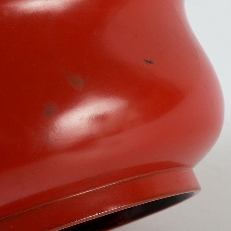 和食器　朱塗　鶴蒔絵　椀　盃　時代箱　V　9585