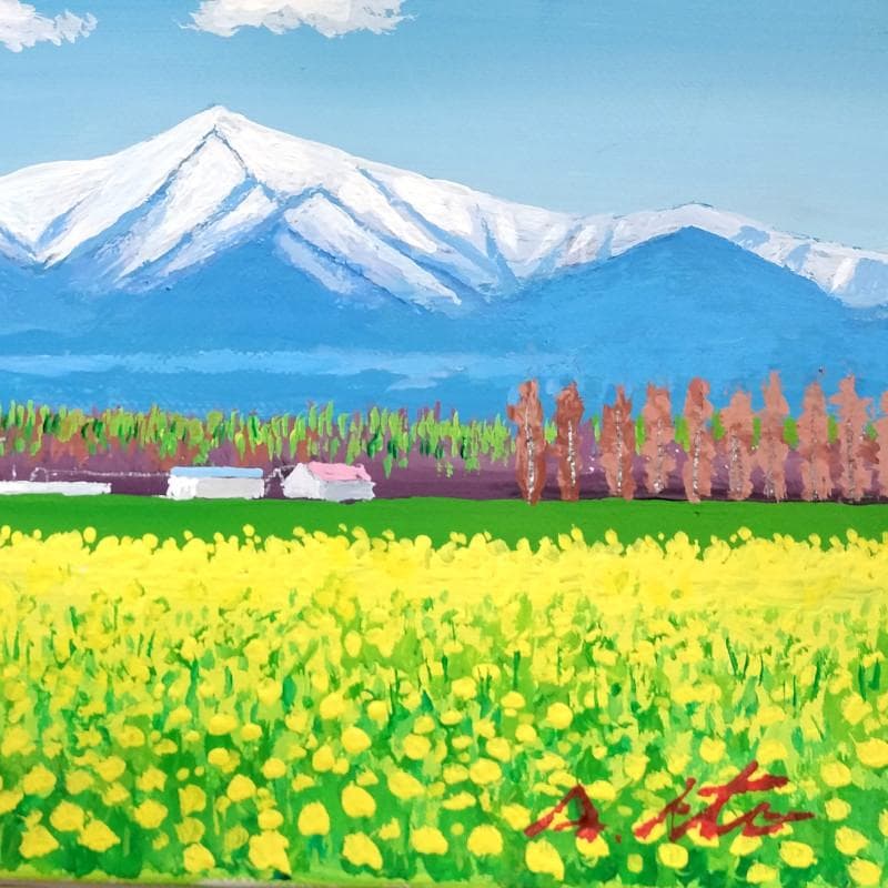 ☆伊藤正一☆「 菜の花畑 」アクリル画　サイズSM　新品！