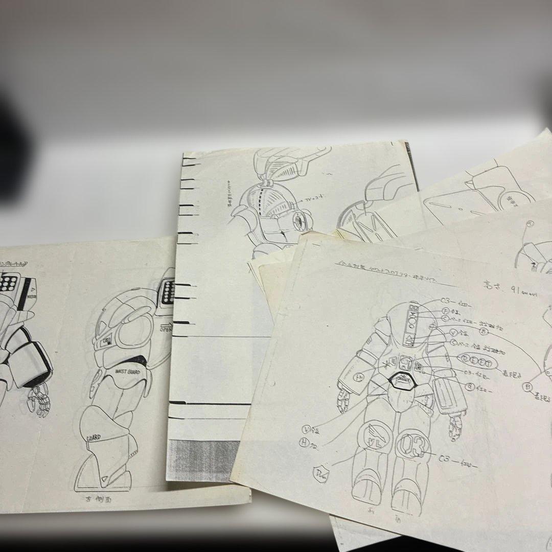 【設定資料・一部手描き】特装機兵ドルバック　A4、B4、B5サイズの用紙