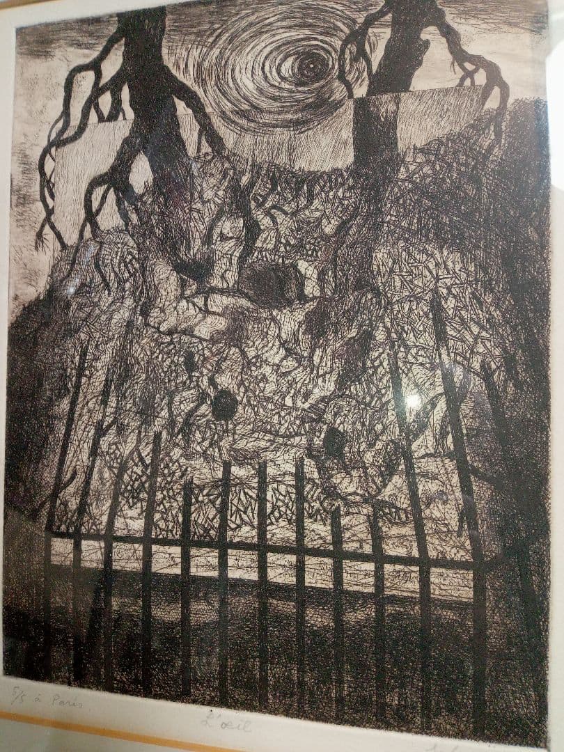 坂口國男の銅版画です写真８枚です