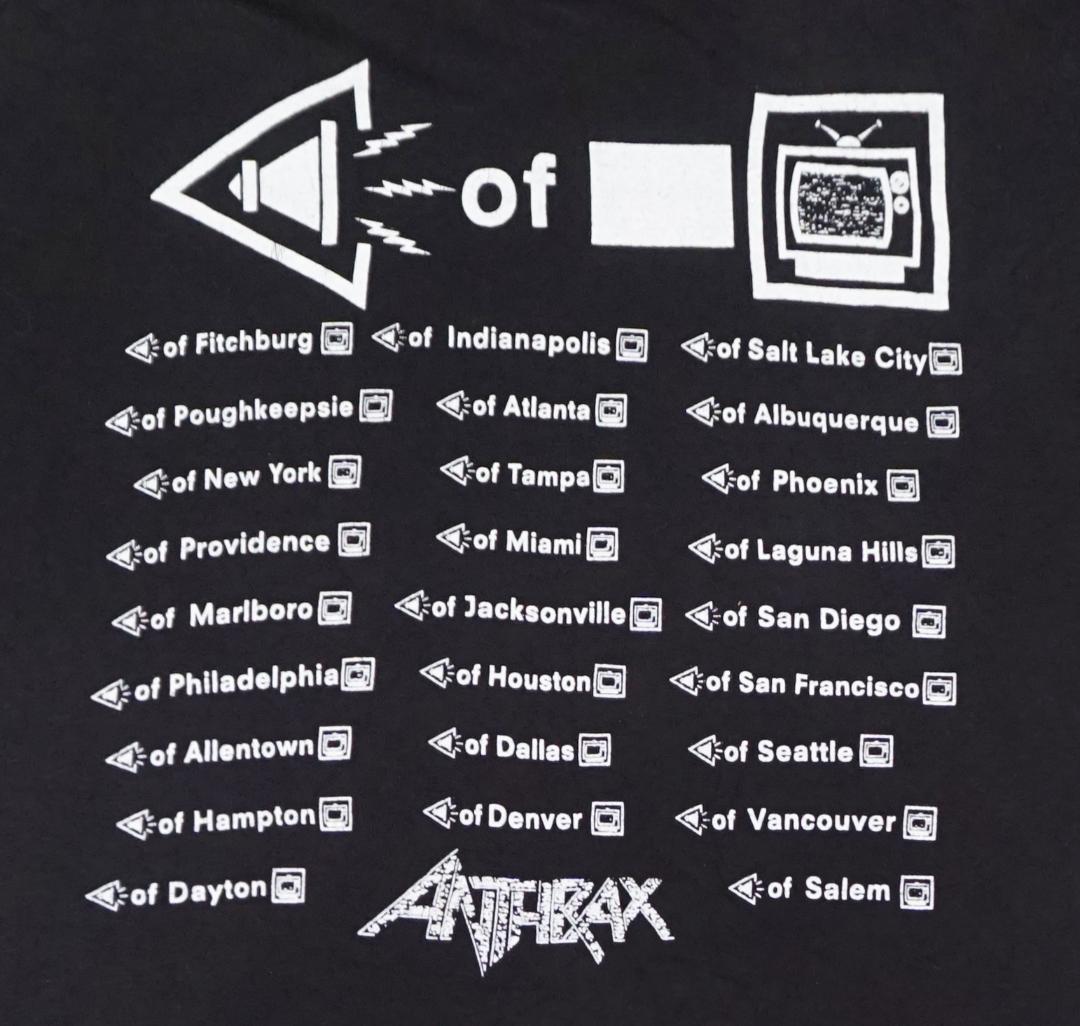 90's USA製 ANTHRAX Tシャツ ロック ビンテージ Slayer