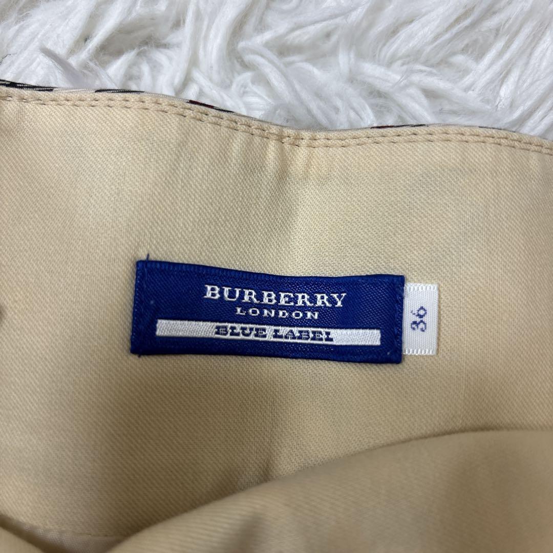【人気】バーバリーブルーレーベル　スカート ノバチェック　プリーツ