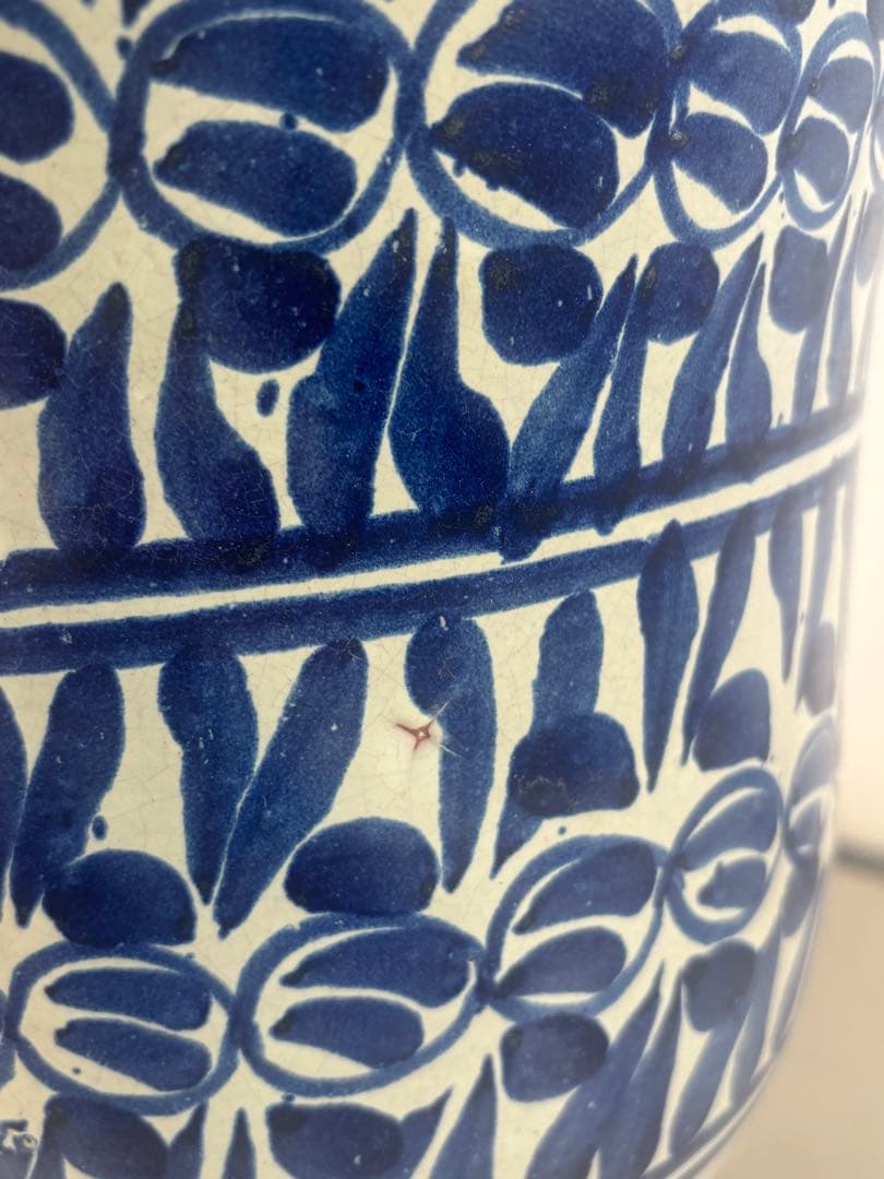 アンティーク　メキシコ　プエブラ タラベラ カップ型ポット