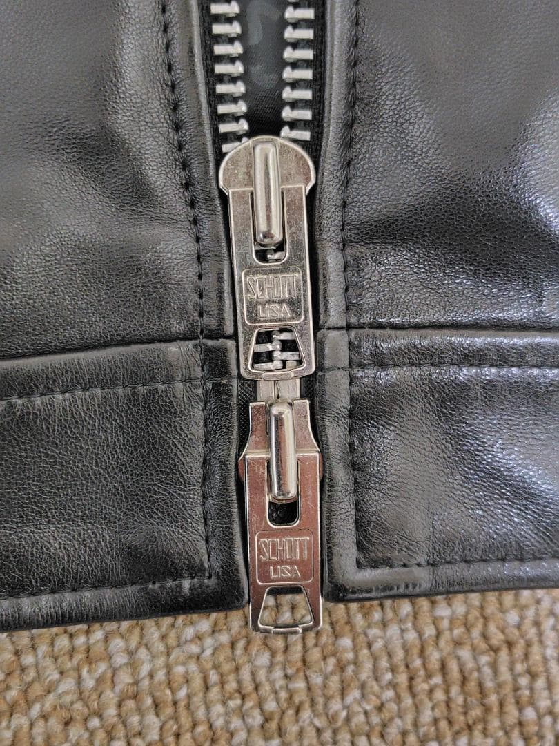 Schott 3101054 シープレザーシングルライダースジャケット ブラック