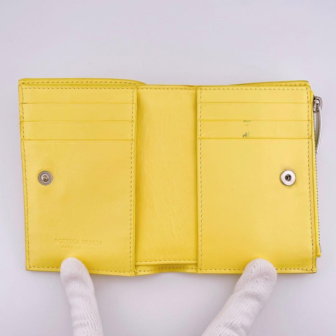 ★ボッテガヴェネタ★ 二つ折り財布 イントレチャート カセット イエロー系