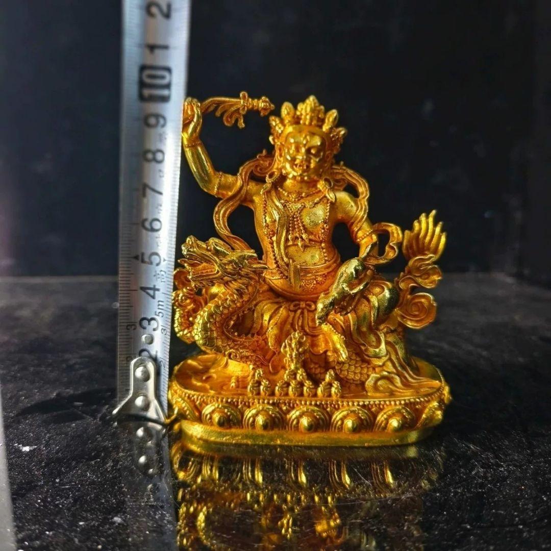 密教仏像 白財神像 車載神像 銅製 置物