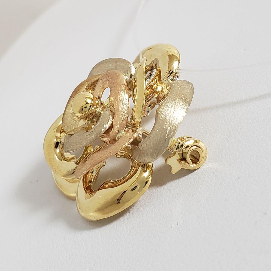 最安値 大ぶり K18ペンダントトップ 兼ブローチ ITALY 750