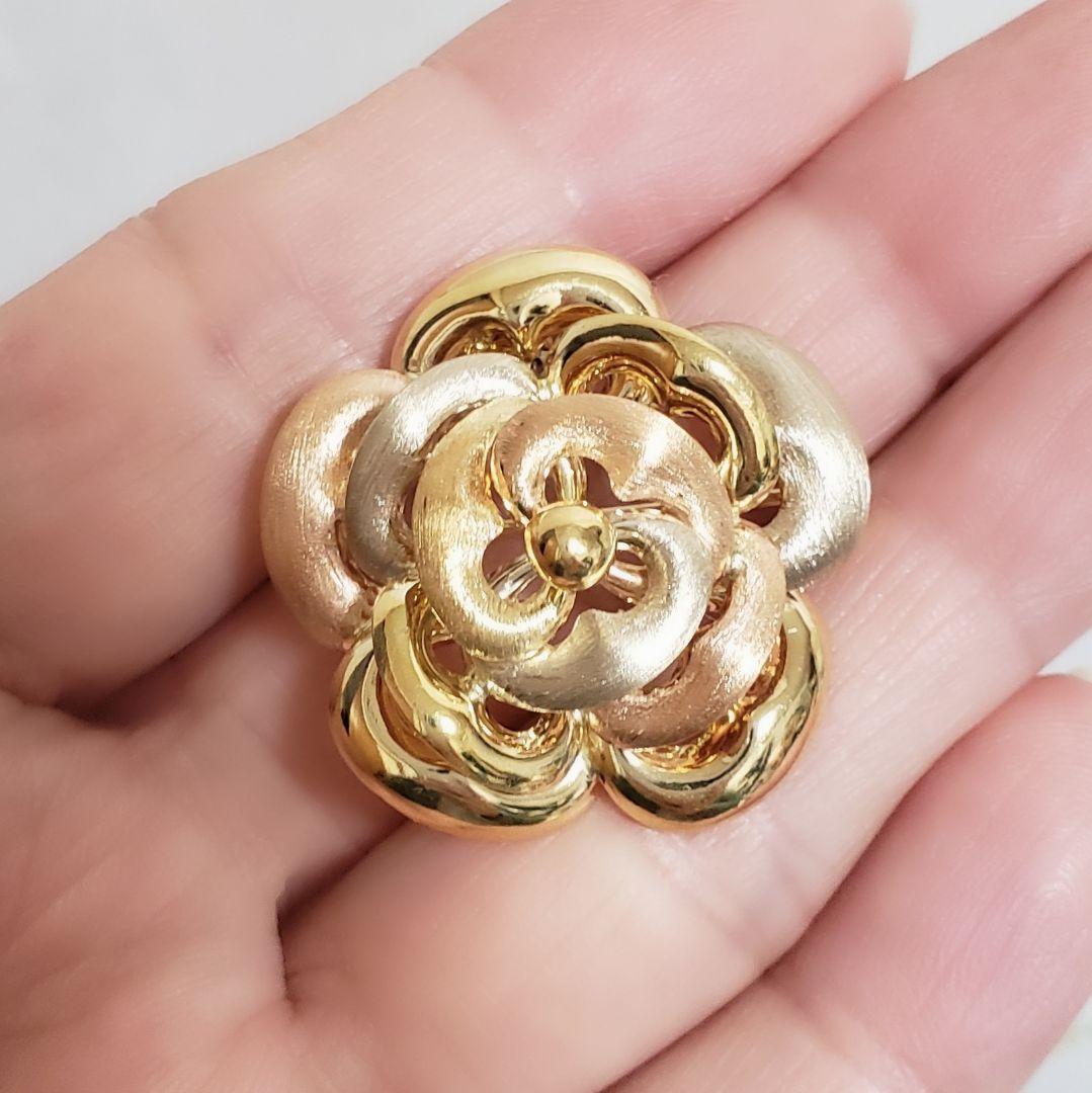 最安値 大ぶり K18ペンダントトップ 兼ブローチ ITALY 750