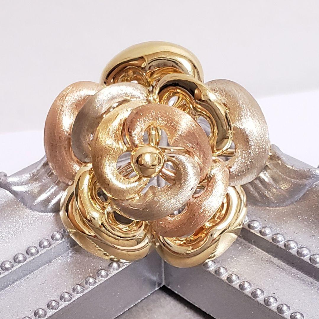 最安値 大ぶり K18ペンダントトップ 兼ブローチ ITALY 750