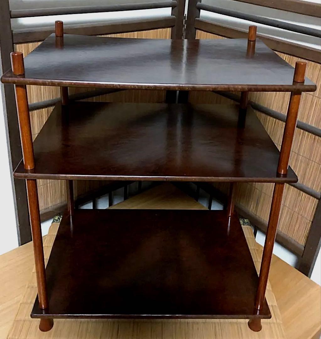 時代 高級 樟木の藤棚 組立式 桐箱付き 茶器 煎茶 道具