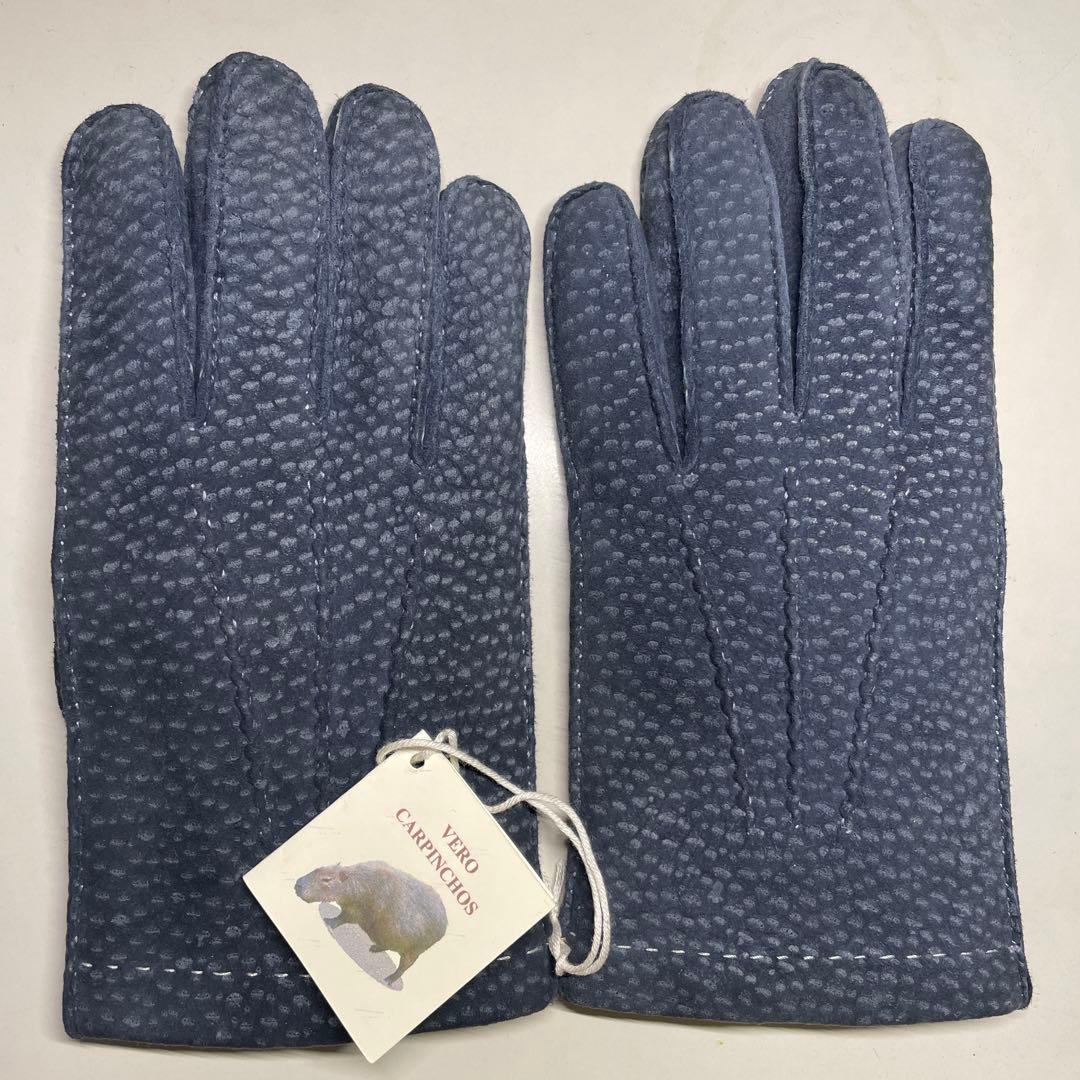 MEROLA カピバラ革 ネイビー（紺色）ライニング：ラパン（うさぎ毛）サイズ８